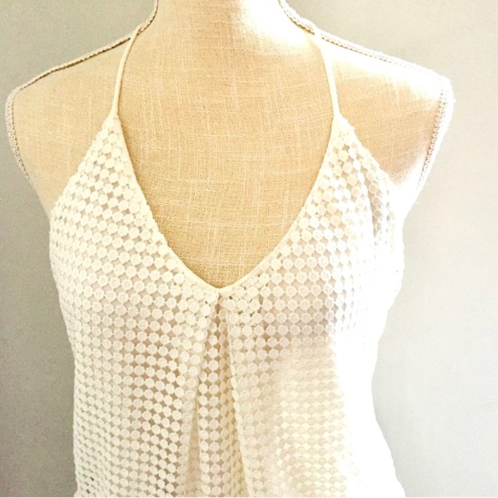 Astr The Label White Lace Spaghetti String Back M… - image 5